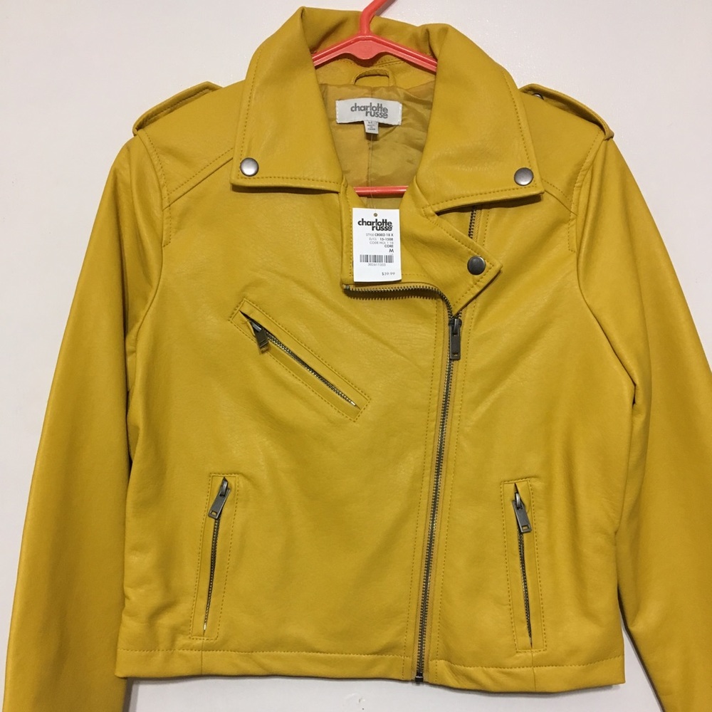 COPY - Mustard Yellow Biker Jacket! With tags!